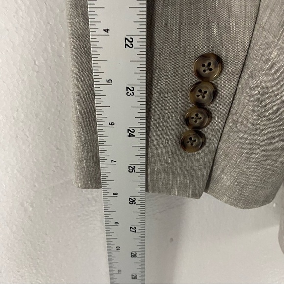 Brooks Brothers Blazer Sport Jacket 44L 36W Linen Wool Blend 1818 Regent Estrato - Picture 11 of 13